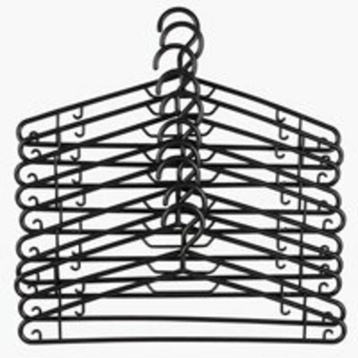 Bild 1 von Kleiderbügel SIGBRANDT schwarz 10Stk/Pck