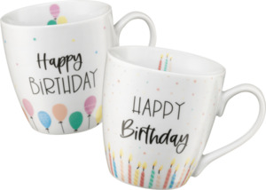 BOLTZE Kaffeebecher Jumbo "Happy Birthday"