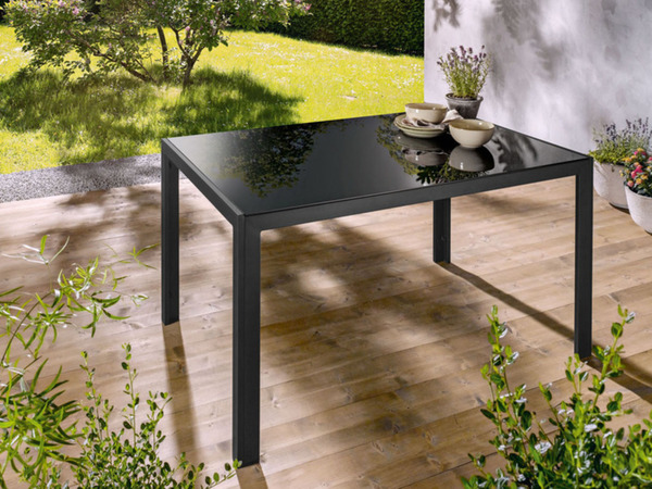 Bild 2 von Livarno Home Alu-Gartentisch »Houston«, mit Wendetischplatte, schwarz