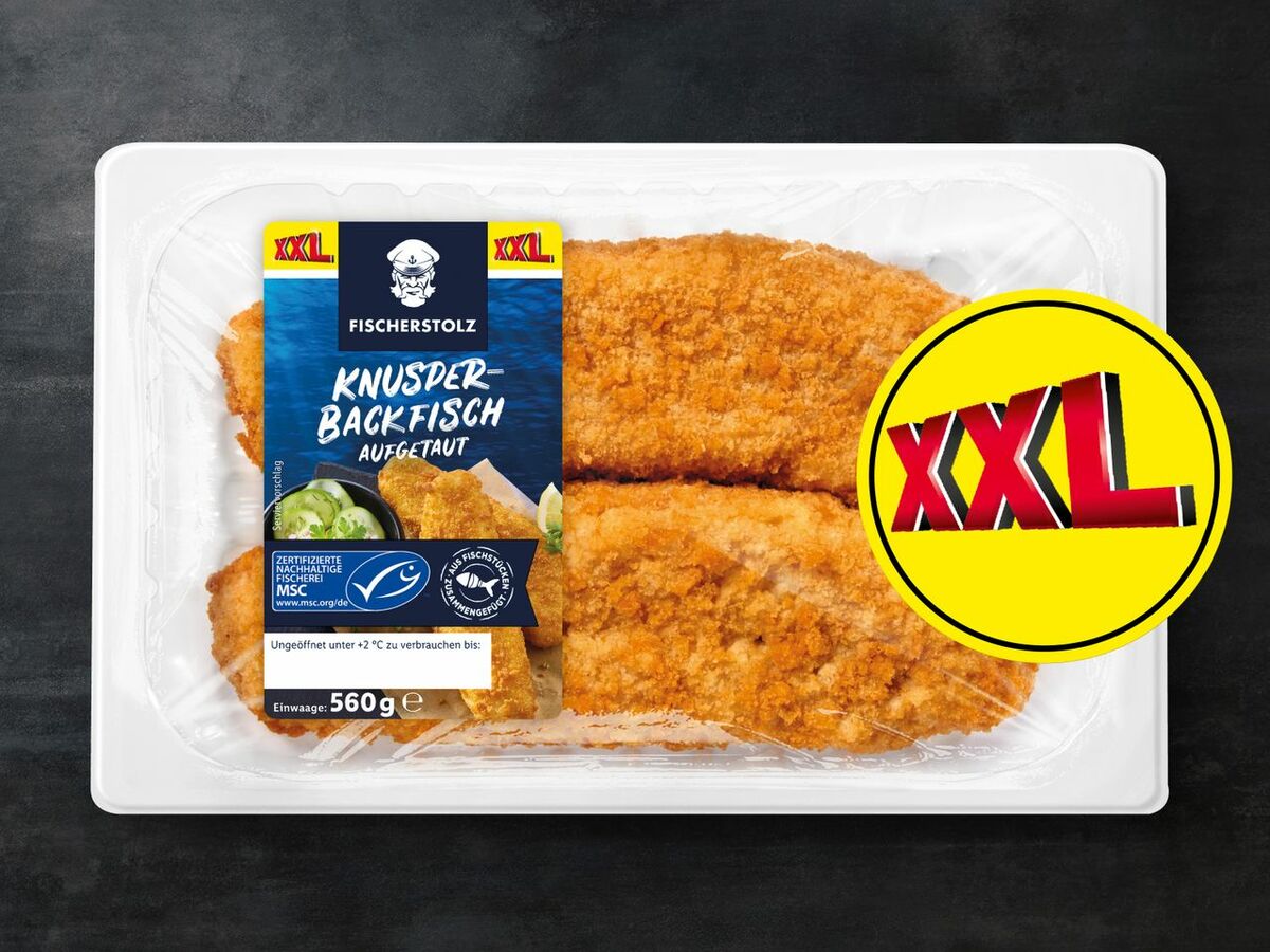 Bild 1 von Fischerstolz MSC Knusper-Backfisch XXL, 
         560 g