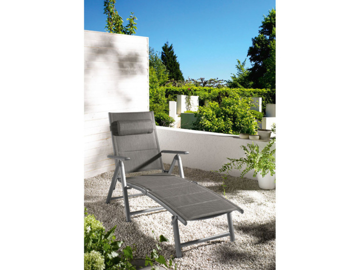 Bild 2 von Livarno Home Alu-Liege »Toronto«, mit Armlehne, gepolstert, anthrazit