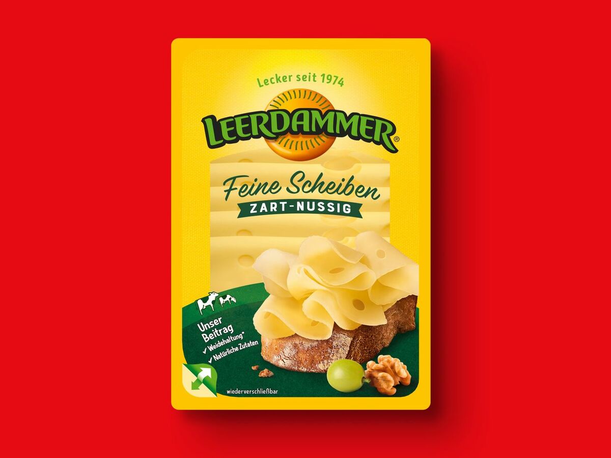 Bild 1 von Leerdammer Käsescheiben, 
         140/125/100 g