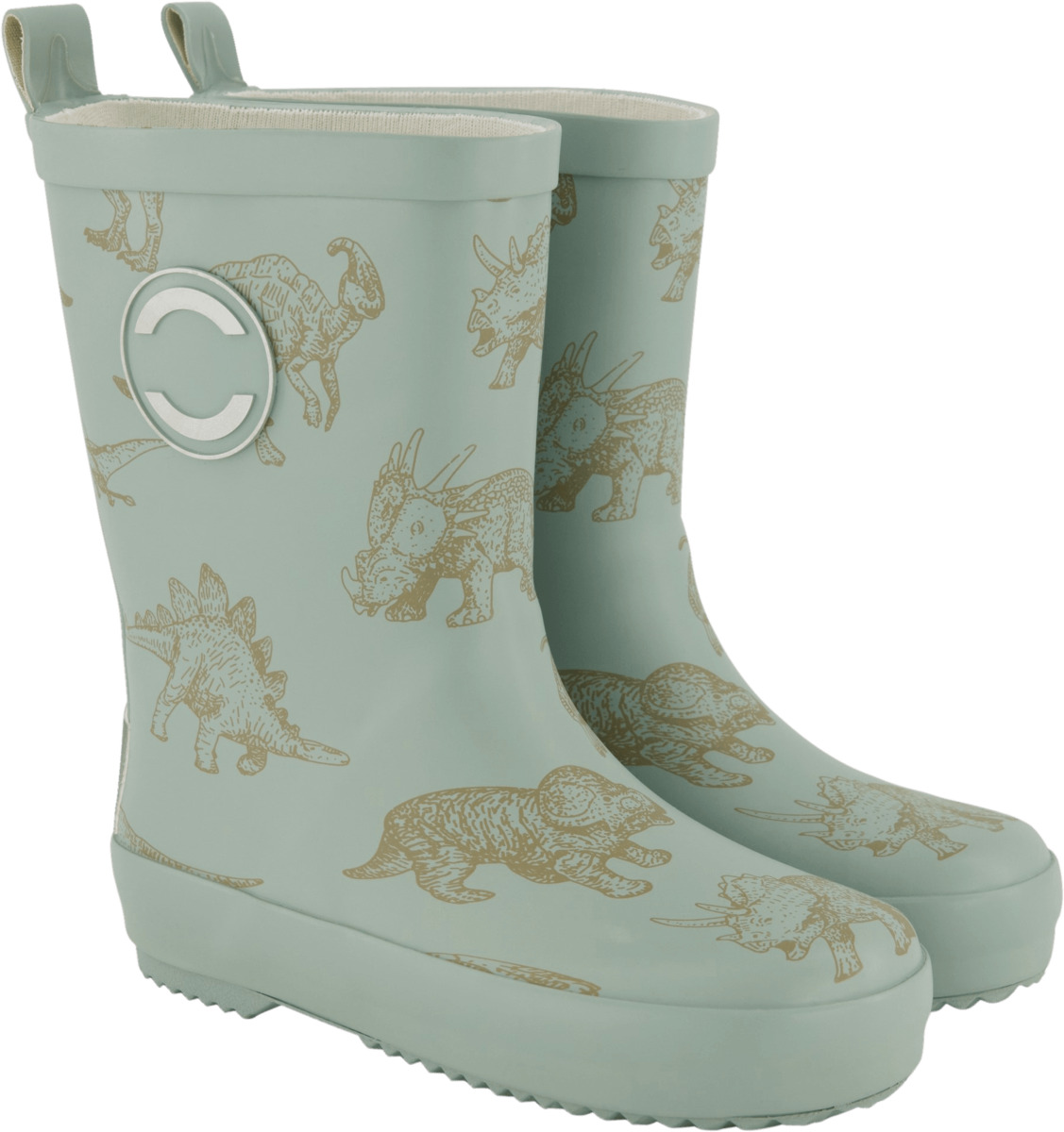 Bild 1 von Mikk-Line Gummistiefel mit Dino-Muster, türkis, Gr. 26/27