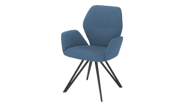 Bild 1 von Armlehnstuhl blau Maße (cm): B: 62 H: 90 T: 60 Stühle