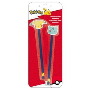 Pokémon - Bleistift mit Radierer - 2er Set