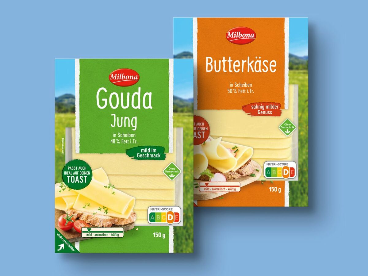 Bild 1 von Milbona Käsescheiben, 
         150 g