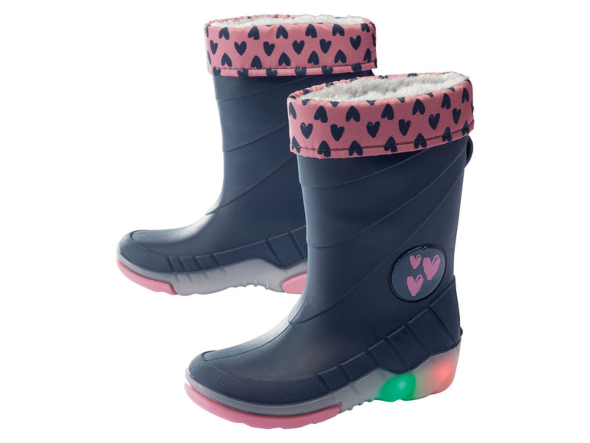 lupilu Kleinkinder Mädchen Regenstiefel mit coolem BlinkEffekt von