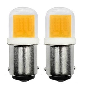 B15D LED Dimmbar 230V 3W COB Glühbirne, 30W Halogen-Equivalent SBC Kleine Bajonett LED-Birnen für Nähmaschine/Appliance-Lampen, Warmweiß 3000K, 2er Pack [MEHRWEG]