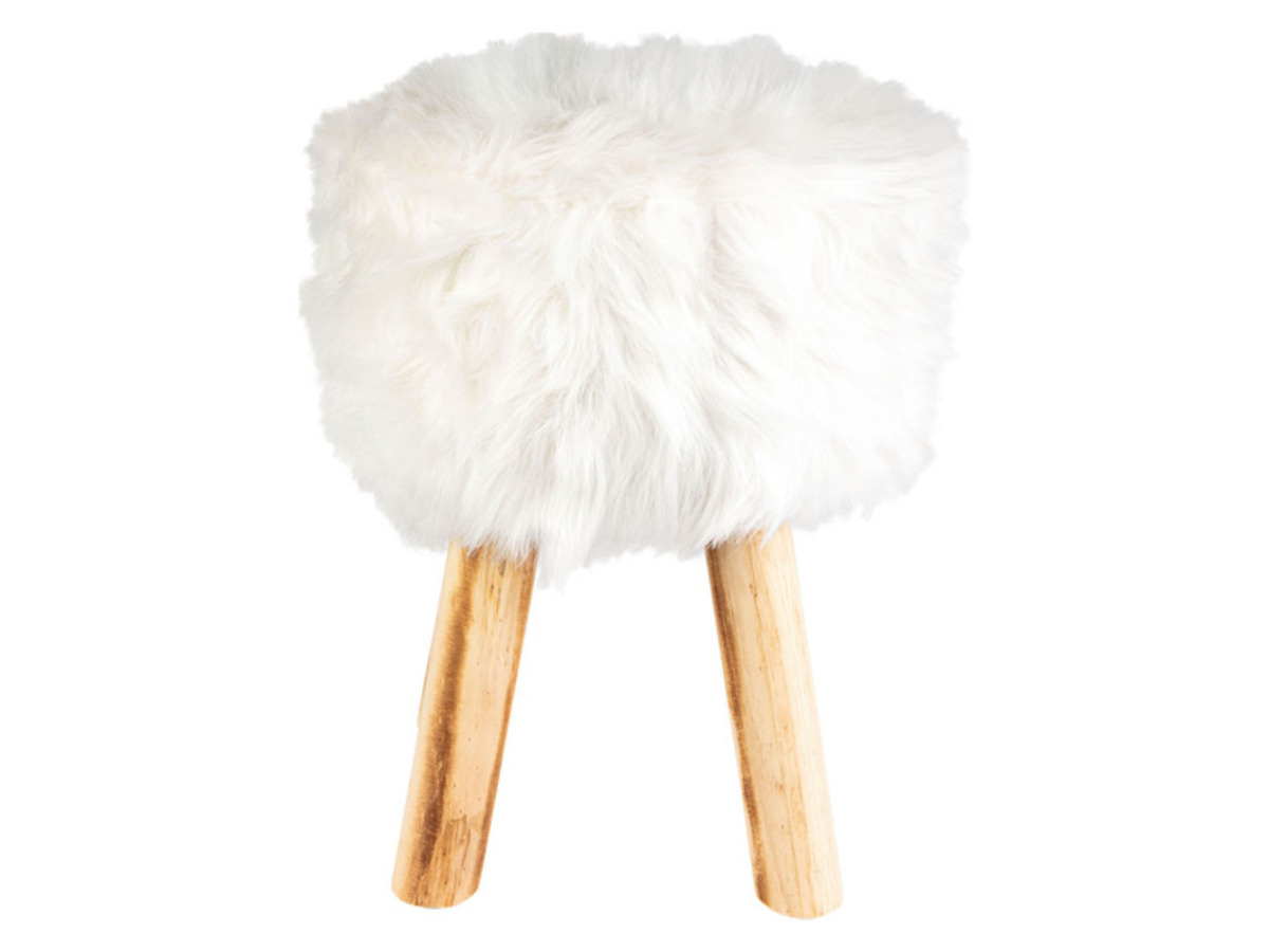 Bild 2 von Livarno Home Fellhocker, mit Kunstfell