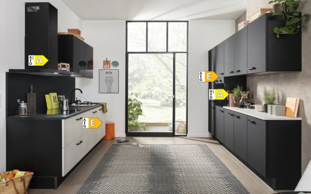 Bild 2 von Einbauküche IP 3150/IP 1200, schwarzbeton, inkl. Elektrogeräte