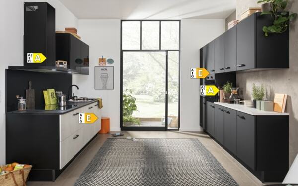 Bild 2 von Einbauküche IP 3150/IP 1200, schwarzbeton, inkl. Elektrogeräte