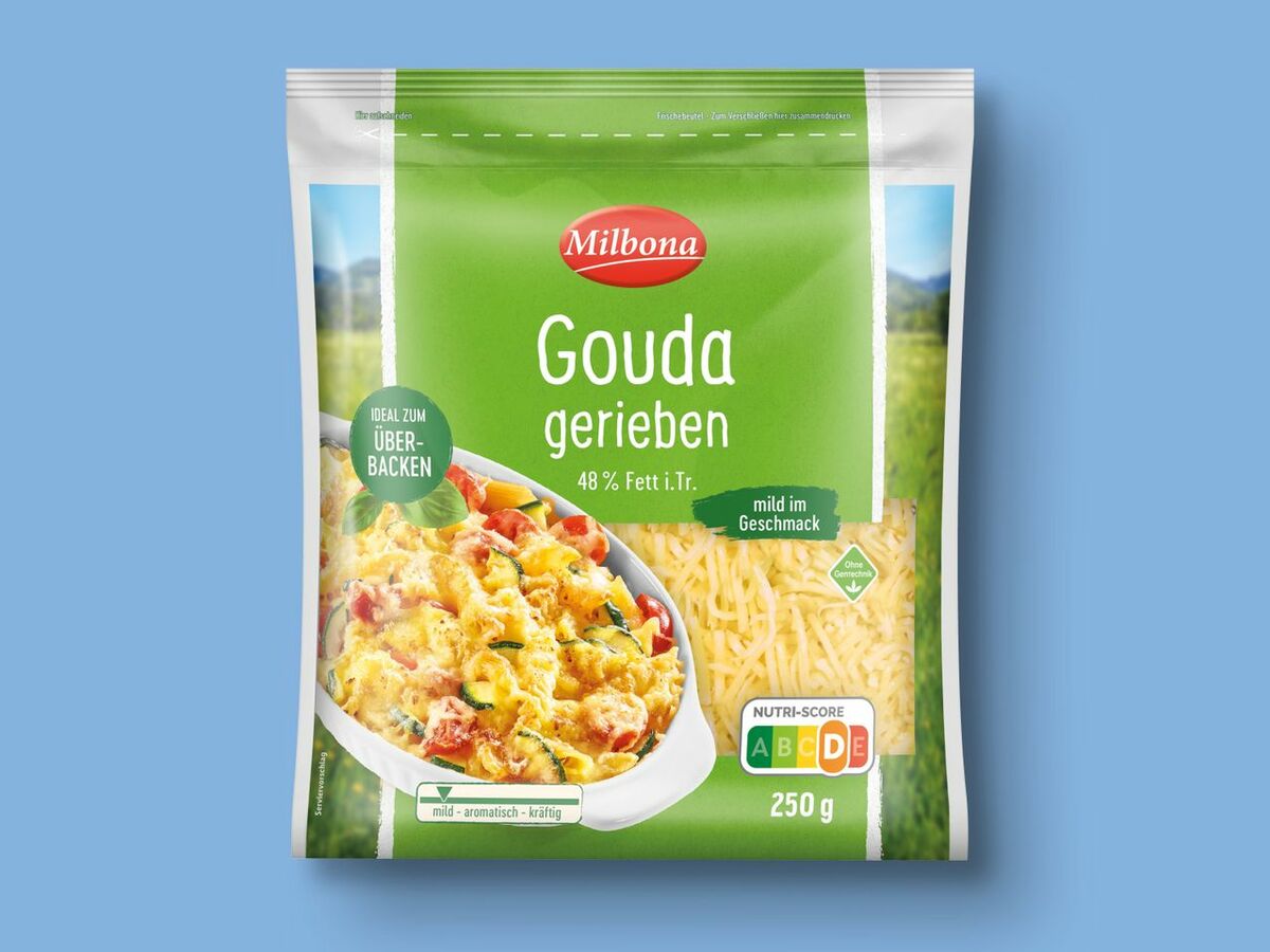 Bild 1 von Milbona Gouda, gerieben, 
         250 g