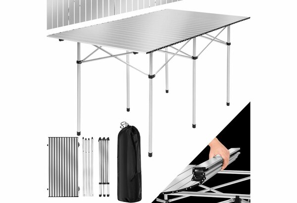 Bild 1 von tectake Campingtisch »Camping Klapptisch aus Aluminium inkl. Tasche« (1-St), zusammenklappbar, wetterbeständig