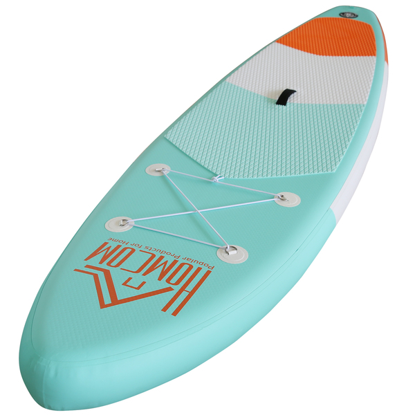 Bild 1 von HOMCOM Aufblasbares Surfbrett, Surfboard mit Paddel, Stand Up Board, Rutschfest, Inkl. Ausrüstung, PVC, EVA, Grün, 305 x 76 x 15 cm