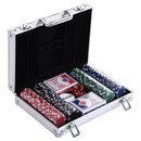 Bild 1 von HOMCOM Pokerkoffer Pokerset 200 Pokerchips 2xKartenspiel 5xWürfel 1xAlukoffer Poker Set Jetons Koffer Alu+ Polystyrol 29,5x20,5x6,5 cm