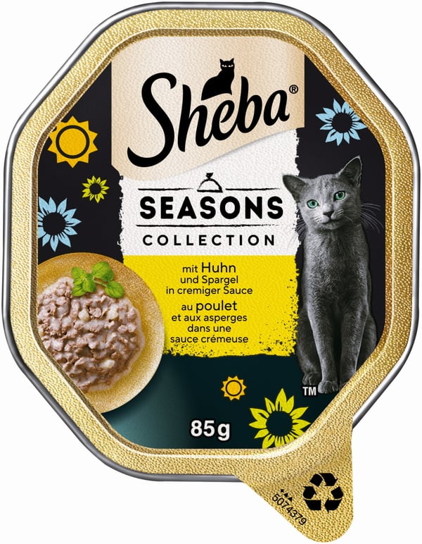 Bild 1 von Sheba Seasons Collection mit Huhn und Spargel in cremiger Sauce 85G