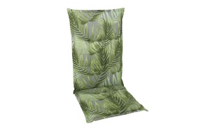 GO-DE - Garten-Sesselauflage Hochlehner in grün mit Motiv Palmen