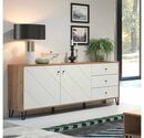 Bild 1 von Lomadox Kommode »TORINO-19«, Sideboard modern Wohnzimmer in Artisan Eiche Nb. mit weiß matt und Metallfüßen, B/H/T: ca. 183/76/40 cm