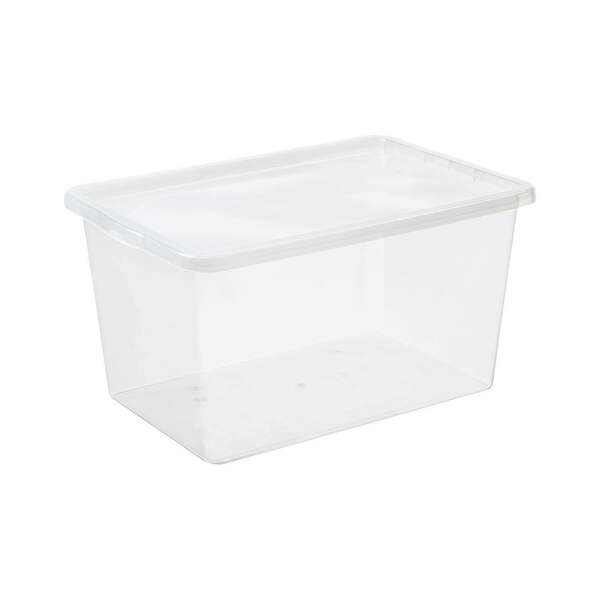 Bild 1 von Aufbewahrungsbox "Basic Box" 52 L transparent, stapelbar, Kunststoffbox