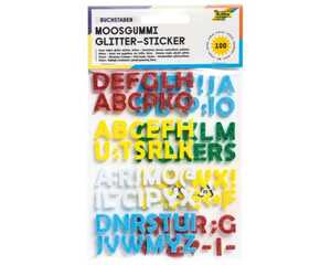 Sticker Moosgummi, Buchstaben/Zahlen, 100er