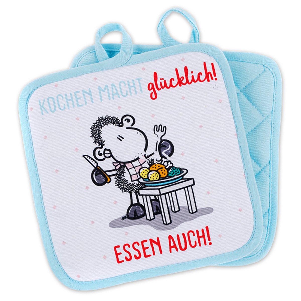 Bild 2 von Sheepworld Topflappen 2er-Set + 1 Geschirrtuch gratis
