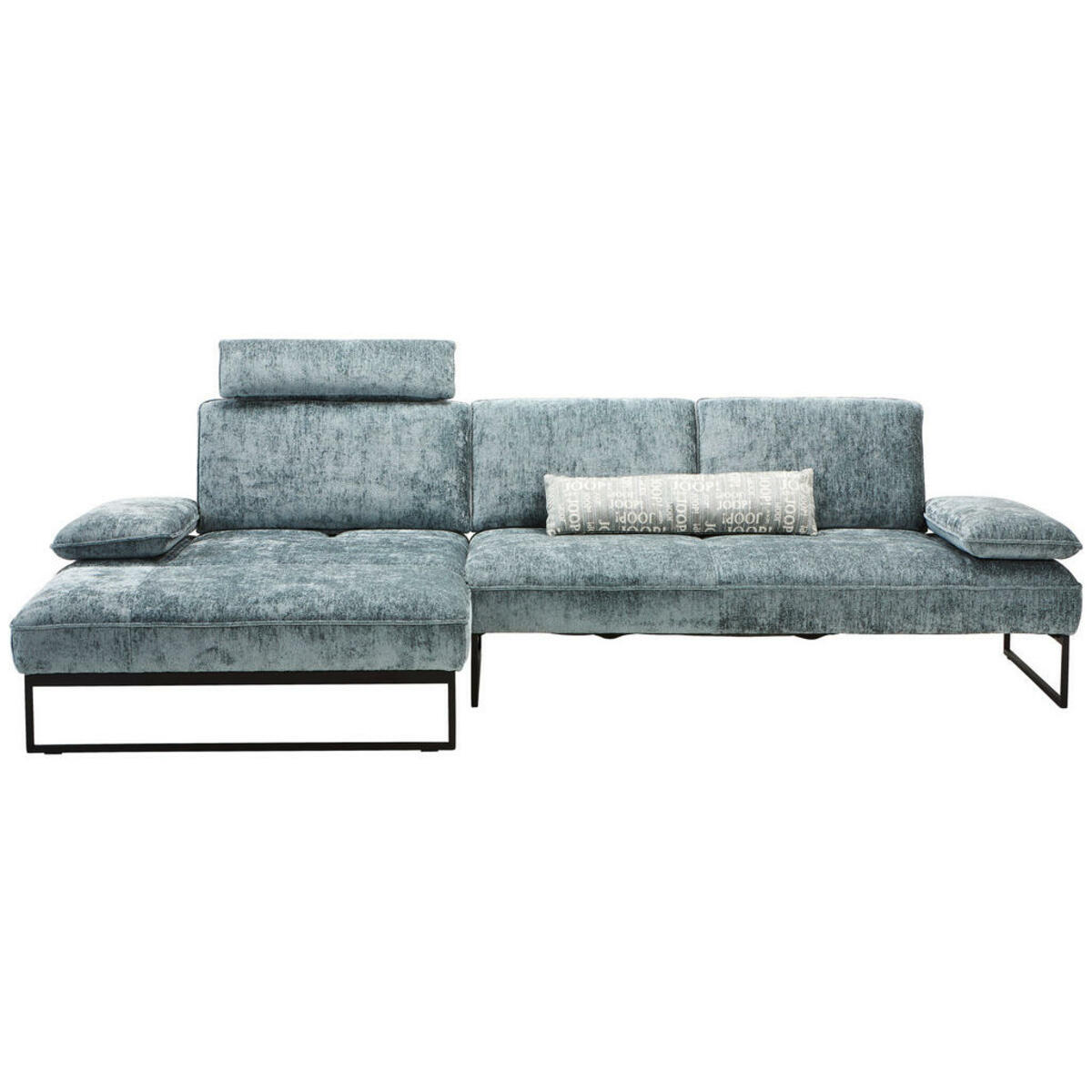 Bild 1 von Joop! Wohnlandschaft, Graublau, Textil, 3,5-Sitzer, Ottomane links, L-Form, 310x160 cm, erweiterbar, Typenauswahl, Lederauswahl, Stoffauswahl, seitenverkehrt erhältlich, individuell planbar, Wohnzim