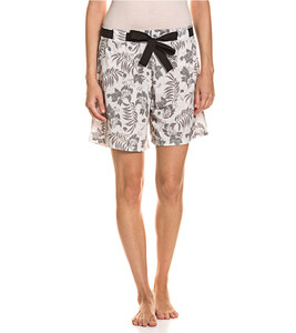 UNITED COLORS OF BENETTON Shorts lockere kurze Hose für Damen mit Blüten-Print Grau
