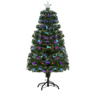 Bild 1 von HOMCOM Weihnachtsbaum 1,2 m Christbaum Kunsttanne 130 Zweige Metallfuß PVC mehrfarbige Lichteffekte Ø66 x 120H cm