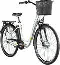 Bild 1 von Zündapp E-Bike City Z510 700c Damen 28 Zoll RH 48 cm weiß grün 3-Gang 374 Wh weiß grün