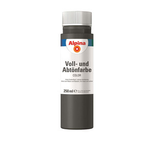 Alpina Color Voll- und Abtönfarbe 'Dark Grey' seidenmatt 250 ml