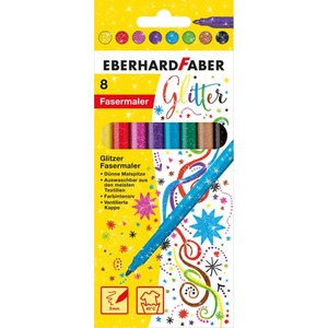 Eberhard Faber - 8 Fasermaler - Glitzer