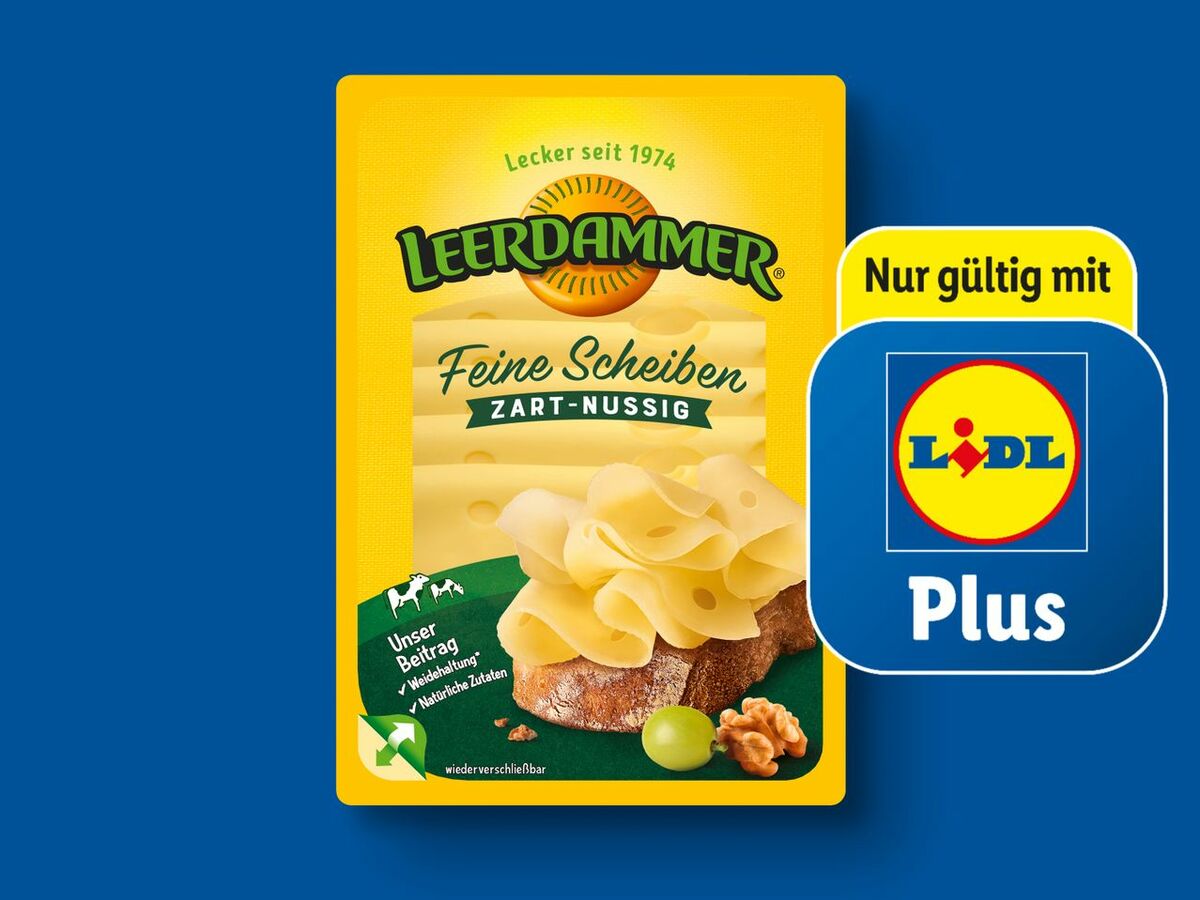 Bild 1 von Leerdammer Käsescheiben, 
         140/125/100 g