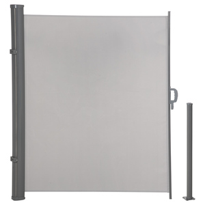 Outsunny Seitenmarkise 300 x 160 cm Sicht- und Sonnenschutz Seitenrollo für Balkon Terrasse UV50+ Polyester Grau