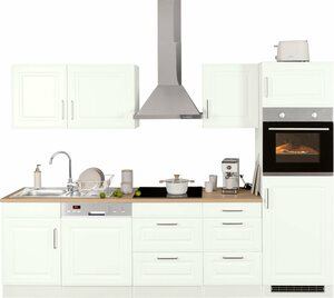HELD MÖBEL Küchenzeile »Stockholm«, ohne E-Geräte, Breite 280 cm, mit hochwertigen MDF Fronten im Landhaus-Stil