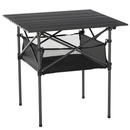 Bild 1 von Outsunny Campingtisch Falttisch Klapptisch Picknicktisch für Camping faltbar tragbar Leichtbau mit Netztasche Aluminium Schwarz 70 x 70 x 69 cm