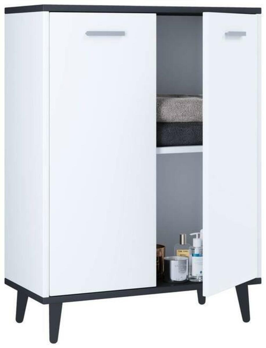 Bild 1 von Kommode 'Landos', Anthrazit/Weiß B: 60 cm, Anthrazit, Weiß