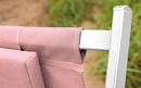 Bild 4 von Strandstuhl 250.2374, Bezug in pink, Gestell aus Aluminium in weiß, inklusive Kissen