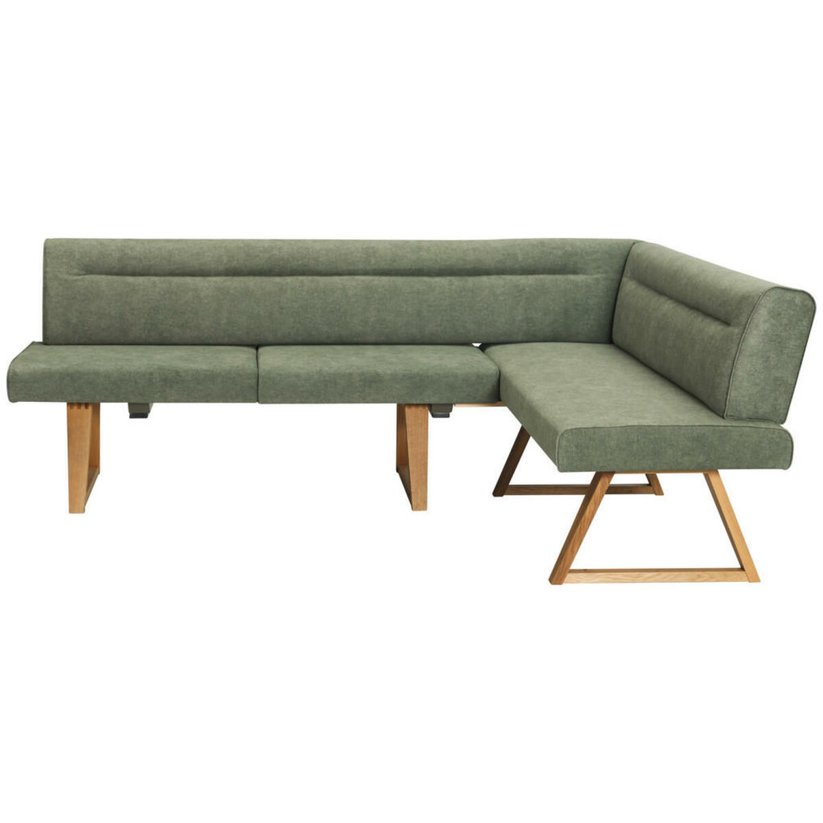 Bild 1 von Moderano Eckbank, Grün, Holz, Textil, Asteiche, massiv, 5-Sitzer, L-Form, 230x170 cm, Esszimmer, Bänke, Eckbänke