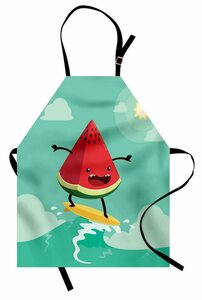 Abakuhaus Kochschürze »Höhenverstellbar Klare Farben ohne verblassen«, Surfen Wassermelone auf den Wellen