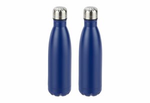 relaxdays Isolierflasche »2 x Trinkflasche Edelstahl blau«