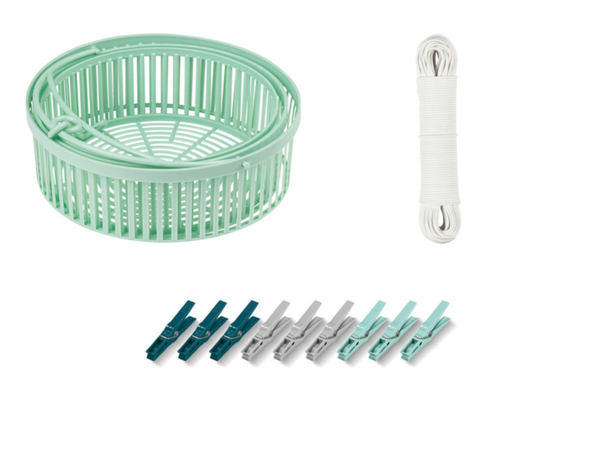 Bild 1 von AquaPur Wäscheklammern / Wäscheleine / Teleskopkörbchen