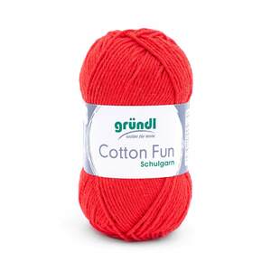 Wolle "Cotton Fun" 50 g signalrot
