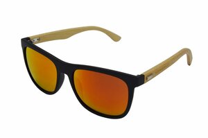 Gamswild Sonnenbrille »WM1028 GAMSSTYLE Mode Brille Damen Herren Unisex Bambusholz, rot, orange, grün - gelb, grün getönt«