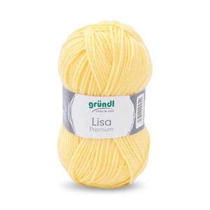 Wolle "Lisa Premium uni" 50 g pastellgelb
