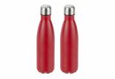 Bild 1 von relaxdays Isolierflasche »2 x Trinkflasche Edelstahl rot«