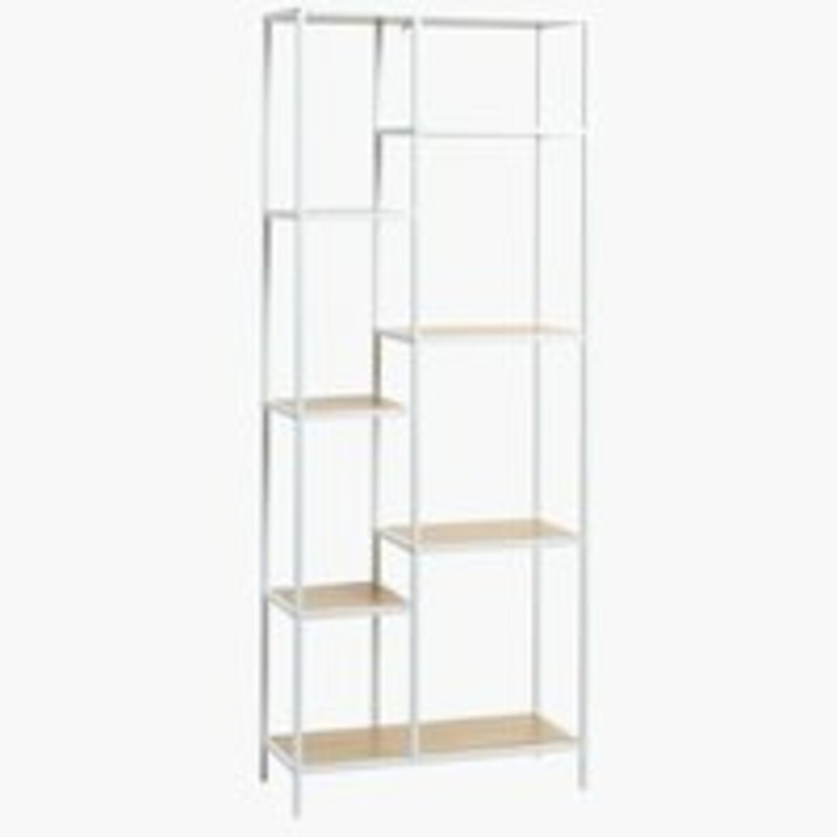 Bild 1 von Regal TRAPPEDAL 7 Böden weiß/eichefarben