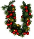 Bild 1 von näve LED-Lichterkette »LED-Weihnachtslichterkette mit Dekoration l: 100cm - rot«, Timer