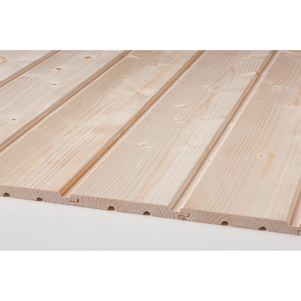 Bild 1 von binderholz Profilholz Schrägprofil Fichte/Tanne 12,5 x 96 x 2000 mm A-Sortierung