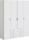 Bild 1 von Home affaire Kleiderschrank Mit viel Stauraum, graue Stangengriffe, modernes Scandi-Design, einfache Selbstmontage, 200,4 x 154 x 49,5 cm