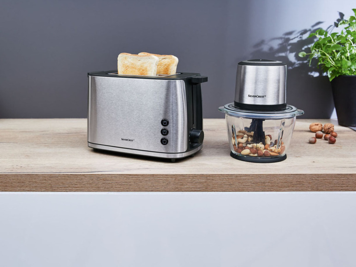 Bild 2 von SILVERCREST® Toaster »EDS STE 950 A1«, Edelstahl, mit Brötchenaufsatz